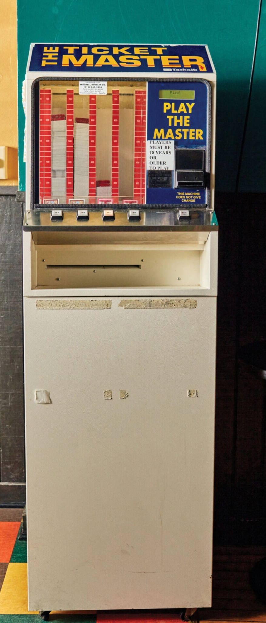 Ticket Master pull-tab machine